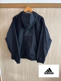 adidas ナイロンジャケット ブラック XL ビンテージ　トラックジャケット