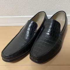 未使用に近い】リーガル スリッポン コブラヴァンプ クロコ型押し 