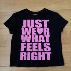 SHAGGIE ロゴプリント 半袖Tシャツ ブラック ピンクのサムネイル