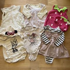 ロンパース　6点セット✳︎キッズズー　ディズニー　いちごのサムネイル