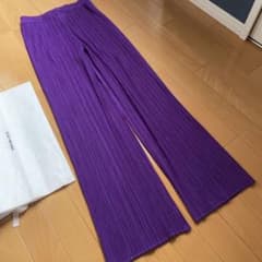 PLEATS PLEASE ISSEY MIYAKE パンツ パープル - メルカリ