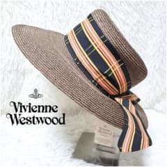 新品タグ✨Vivienne Westwood ストローハット 麦わら帽子 リボン