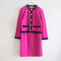 d 昭和レトロ バブリースーツ セットアップ 金ボタン パイピング