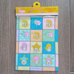 昭和レトロ　サンリオ　1976年製　キキララ　リトルツインスターズ シールセットのサムネイル