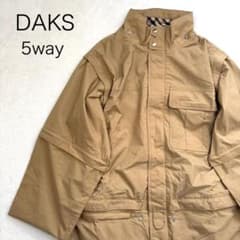 DAKS GOLF ダックス 5way ジャケット ラミネート加工 フード付 DAKS GOLF ダックス 5way ジャケット ラミネート加工 - メルカリ