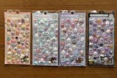 3Dシール 4枚セット　可愛い　シール帳のサムネイル