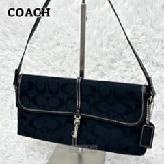【COACH】アクセサリーポーチ シグネチャー ワンショルダー クリップ 黒 COACH】アクセサリーポーチ シグネチャー ワンショルダー クリップ 黒