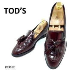『てるさま専用』 Tod's トッズ タッセルローファー バーガンディー トッズ タッセルローファー ガラスレザー 本革 バーガンディ EU36