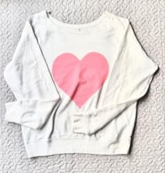 ‼️Forever21 可愛いハート ホワイト トレーナー‼️のサムネイル
