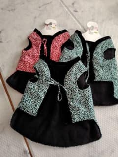 DAISO ダイソー 犬服 ちゃんちゃんこ 3XL 赤 緑のサムネイル