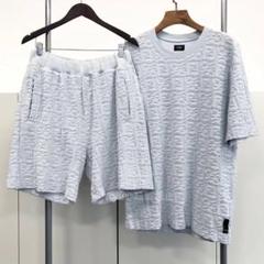 FENDI フェンディ FFロゴ Tシャツ パンツ セットアップ タオル地 青 m32489245700_1.jpg?1715744631
