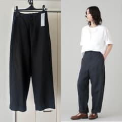 2023SS マーガレットハウエル リネン100% パンツ 黒 - メルカリ