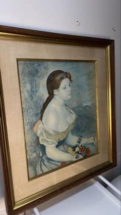 ルノワール「花もつ少女」額装アート Fine Art Solid 有吉画材工業