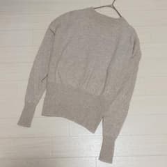 ✨【doux bleu】ウール100% 切替 ニット セーター ベージュのサムネイル