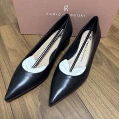 FABIO RUSCONI ポインテッドトゥ パンプス ブラック 37 - メルカリ