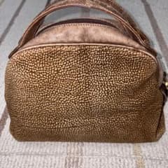 ハンドバッグブラウン系 ドット柄のサムネイル