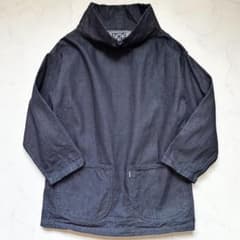 希少◎EVISU スモック デニムハイネックプルオーバー インディゴ 34 M 