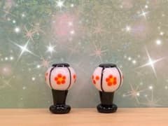 可愛い*°♡花柄ぼんぼり（2本） ☆ミニチュア ガラス細工☆ - メルカリ