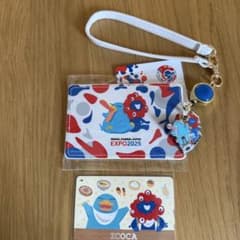 万博記念ICOCAと専用パスケース3個セット 大阪万博限定「ICOCA」、販売拡大へ 合皮パスケースセットを“3万