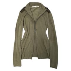 00s archive 平成初期 グランジ ダブルジップ ニット ミリタリー