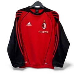 00s ACミラン adidas トレーニングジャージ 赤黒 - メルカリ