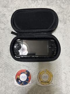 【美品】PSP-3000 ピアノブラック UMDゲームソフト2本付のサムネイル