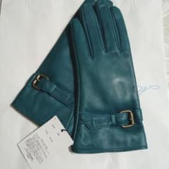 【未使用】Moussy レザー(羊革)手袋　裏起毛のサムネイル