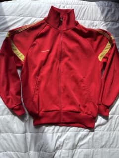 【デサント製70s】adidas トラックジャケット レッド　赤色　Lサイズのサムネイル