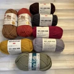 DAISO ダイソー100%ウール毛糸　8玉セットのサムネイル