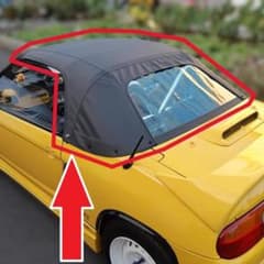 新品 ホンダ ビート PP1 クロス セット ソフトトップ リア スクリーン