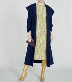 大人気✨矢田亜希子着用　セルフォード リバーコート ロングコート ダークネイビー 大人気✨矢田亜希子着用 セルフォード リバーコート ロングコート