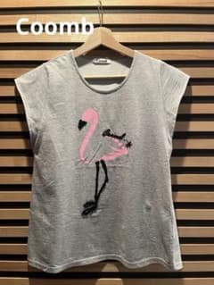 m*i様 Coombフラミンゴ刺繍 Tシャツのサムネイル