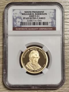NGC PF69☆2009 アメリカ 9代 大統領 1ドル コイン 硬貨 - メルカリ