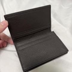 【新品未使用】名刺入れ 本革 ブラウン【使いやすい幅広タイプ】のサムネイル