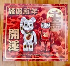 ベアブリック BE@RBRICK BAPE(R) 招き猫 & 達磨 400％のサムネイル