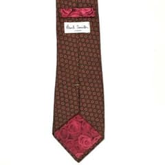 美品 Paul Smith ポールスミス ネクタイ ブラウン ローズ柄のサムネイル