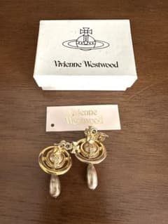 Vintage Vivienne Westwood earrings, rare drop pearls