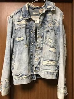 ZARA クラッシュデニムジャケット 希少のサムネイル
