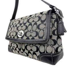 美品】 COACH コーチ ショルダーバッグ ハンプトンズ ターンロック 