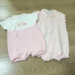 ファミリア ロンパース 60 70 ピンク - メルカリ