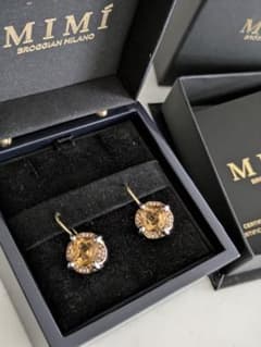 MIMI MILANO 18K ダイヤ　シトリン ピアス フック 8ctイタリア MIMI MILANO 18K ダイヤ シトリン ピアス フック 8ctイタリア - メルカリ