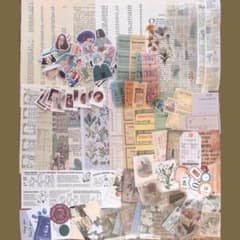 コラージュ 素材 洋書 紙もの セット 詰め合わせ まとめ売り　おすそ分けのサムネイル