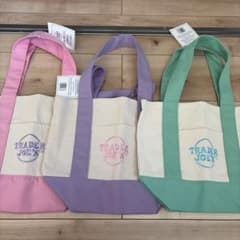 TRADER JOE'S ミニキャンバストートバッグ 3色セットのサムネイル
