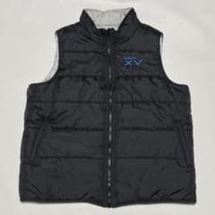 美品 SUBARU リバーシブル 中綿 ベスト 企業ロゴ ブラック スバル