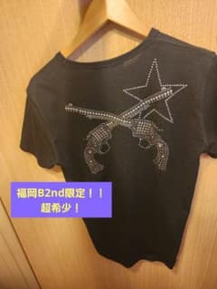 roar 福岡B2nd限定 ロアー 二丁拳銃 Uネック T シャツスワロフスキー 