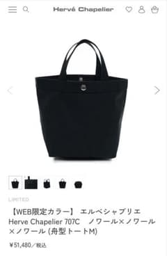 完売/限定/極美品】エルベシャプリエ ノワール 707C バッグ 黒 707