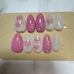 【Lサイズ】ガーリーネイルチップのサムネイル