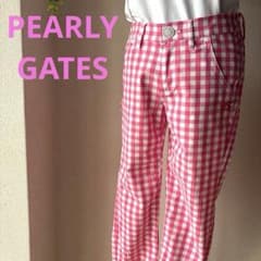 PEARLY GATES】パーリーゲイツ ギンガムチェックピンク ストレッチ