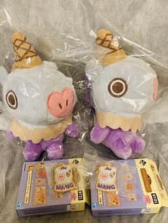 4 점 세트 BT21 이치 반 쿠지 MANG 봉제 장난감 고무 매력