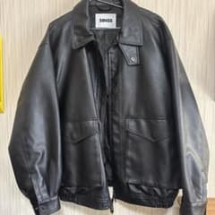 SINSS フェイクレザージャケット ブラックのサムネイル